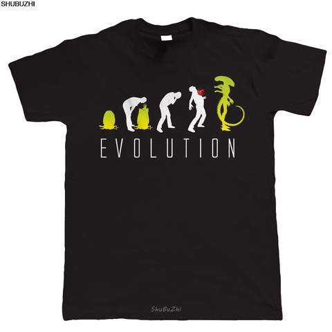 Evolution of Alien, Funny Mens Sci-Fi- T Shirt men cotton t-shirts summer brand tshirt euro size  drop shipping sbz3306 ► Photo 1/6