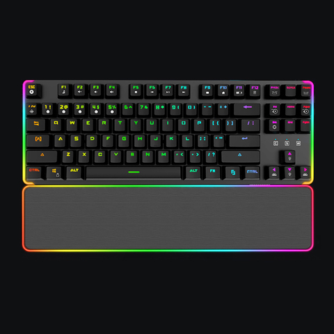 KEYHOME KH87 80% mechanical keyboard Magnetic Wrist rgb optical switch led hot swapping socket powerful control software type c ► Photo 1/3