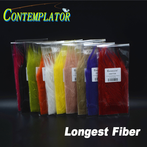5bags Fly Tying Longest Hairy Craft Fur Fly Body&Tail Materials 3.5-5