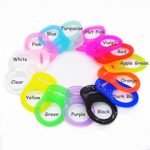 Chenkai 100pcs Clear silicone mam rings DIY baby pacifier dummy chain holder adapter ring for NUK Toy food grade BPA Free ► Photo 1/6