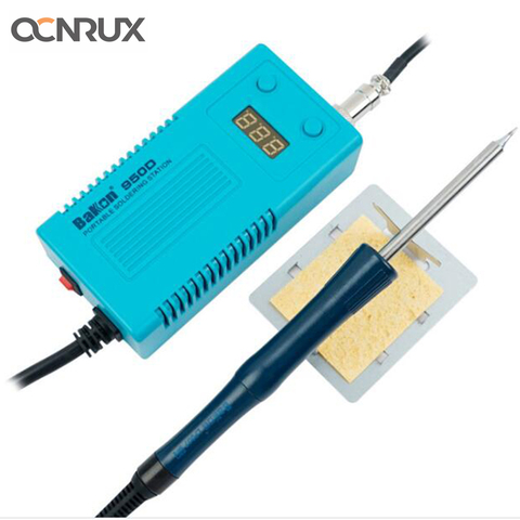 BAKON BK950D Real 50W Mini Portalbe Electric Digital Soldering Station with T13 Welding Iron Tips PCB Circuit Boards Soldering ► Photo 1/6