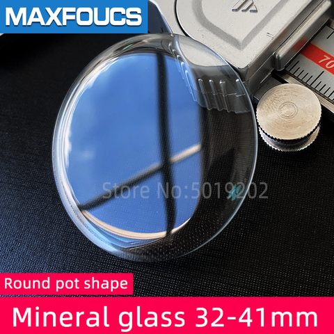 Round pot shape 32-41mm dia Dome glass Watch Mineral crystal  Watch case parts ► Photo 1/6
