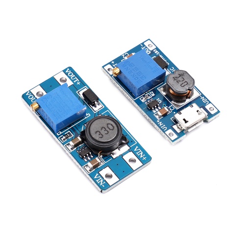 DC-DC Step Up Adjustable Converter Board MT3608 Booster Power Supply Module MAX output 28V 2A Boost Plate For Arduino Adjustable ► Photo 1/6