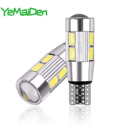 2x W5W T10 LED Canbus No error 12V 6000K 5630 10 SMD Car 5W5 LED Bulb Clearance Wedge Side Turn Singal Light Super Bright White ► Photo 1/6