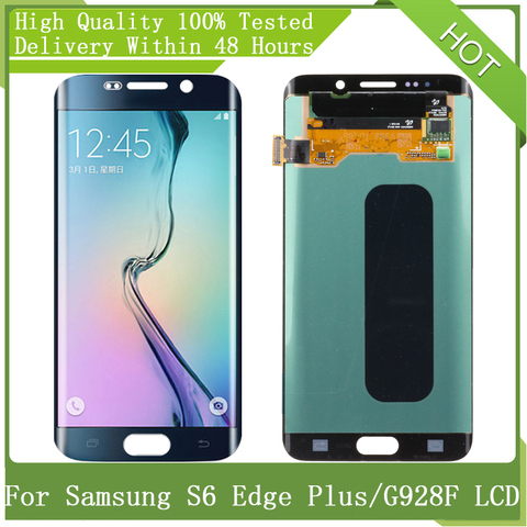 5.7“ Super AMOLED For SAMSUNG Galaxy S6 Edge Plus G928 G928F LCD Display Touch Digitizer Assembly With Frame Replacement Parts ► Photo 1/6