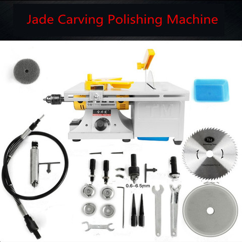 Multifunction Mini Table Saw Stone Polisher  Jade Engraving Machine Grinding machine Table Saws Jade Cutting machine 220V ► Photo 1/4