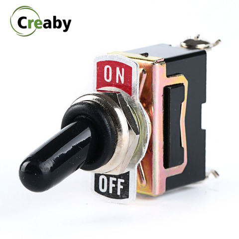 Heavy ON OFF 2Position 2Pin SPST Car Boat Rocker Toggle Switch 15A 250V 20A 125V Miniature Metal Switches With WaterProof Cover ► Photo 1/5