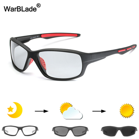 WarBLade Photochromic Sunglasses Men HD Polarized Sun Glasses Male Driving Goggles Chameleon Glasses Day Night Driving Eyewear ► Photo 1/6