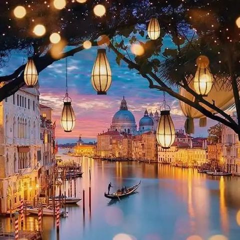 GATYZTORY Night Scene DIY Oil Painting Paint by Number Kit Painting for Adults Kids Arts Craft for Home Wall Decor 50x65cm ► Photo 1/6