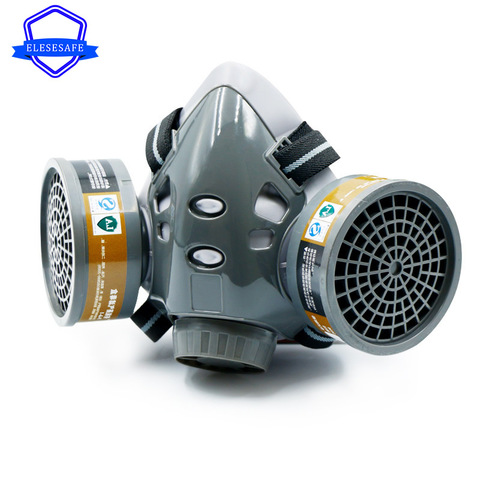 Half Face Dust Gas Mask Reusable Respirator Replaceable Filters For Carpenter Polishing Work Daily Haze Safety Protection ► Photo 1/6