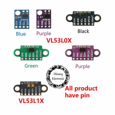 VL53L0X Time-of-Flight (ToF) Laser Ranging Sensor Breakout 940nm GY-VL53L0XV2 Laser Distance Module I2C IIC 3.3V/5V And VL53L1X ► Photo 1/6