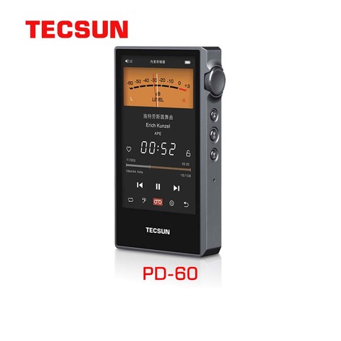 Tecsun PD-60 Bluetooth 4.2 Audio Music Player 4 inch IPS touch screen 24bit 192kHz WAV FLAC APE DSD128 dsp equalizer ► Photo 1/6