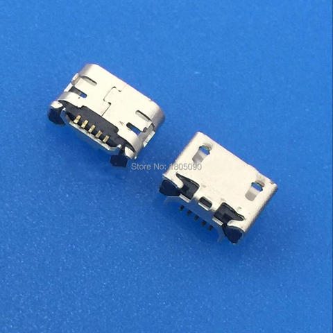 100pc micro USB 5pin jack Ox horn flat edge 7.2*4.85mm plate Female socket Mini connector for Sony VIV0 X1 X3 charging tail plug ► Photo 1/3