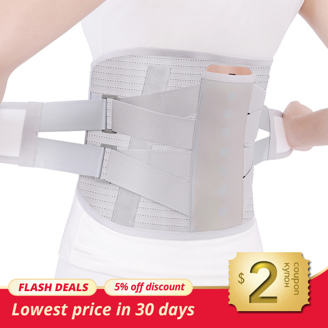 Adjustable Back Lumbar Support Belt with 6 Bone Waist Orthopedic