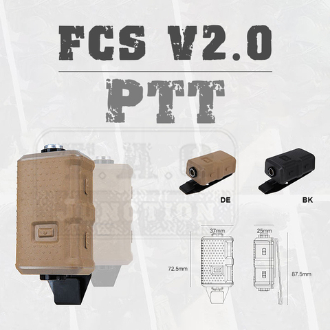 FCS Tactical Headset Comtac III RAC Radio Connector V20 PTT Compatible W/ KN6 U174/U MTP3150 PD780 XTS KENWOOD PRC148 152 Cable ► Photo 1/6
