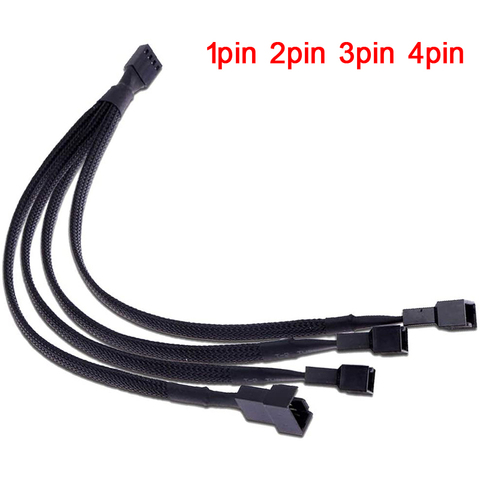 PWM Fan Splitter 4pin Adapter Cable 1 to 1 2 3 4 Computer CPU Fan Splitter PC Fan Extension Power Cable ► Photo 1/6