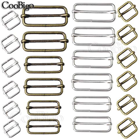 5pcs Tri-Glides Metal Slides Wire-Formed Roller Pin Buckles Adjuster Strap Slider Buckles For Backpack Pets Collar Accessories ► Photo 1/6