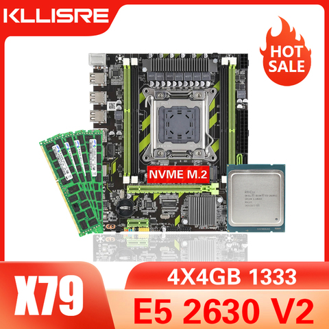 Kllisre X79 X79G motherboard LGA2011 Mini-ATX combos E5 2630 V2 CPU 4pcs x 4GB = 16GB DDR3 RAM 1333Mhz PC3 10600R ► Photo 1/6