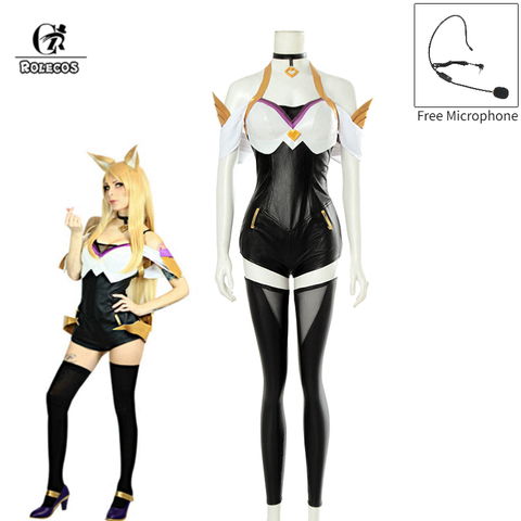 ROLECOS LOL KDA Cosplay Costume K/DA Ahri Cosplay Costume Game Ahri Outfit LOL KDA Group Women Costume Halloween ► Photo 1/6