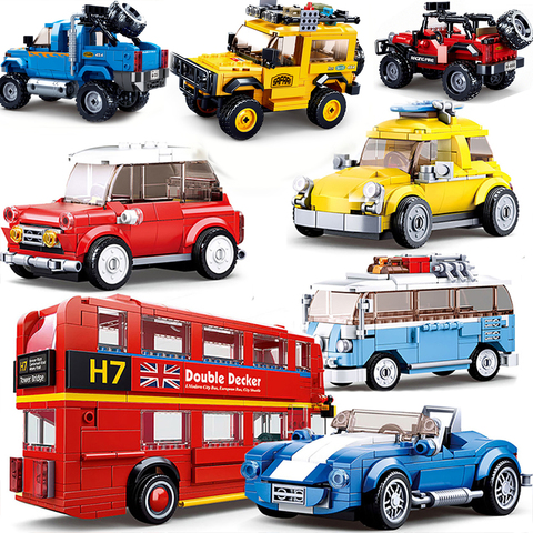 CITY Great off-road vehicle SPEED CHAMPIONS Car sets Building Block Kit Brick Model Kids Toys London double decker bus technic ► Photo 1/6