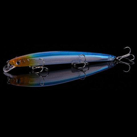 WALK FISH Long Minnow Fishing Lure 14.5g 130mm Wobbler Artificial Hard bait Black Pesca Peche Carp Fish Tackle ► Photo 1/6