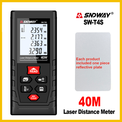 SNDWAY Rangefinder Laser Distance Meter Range Hand Tool Device Finder Electronic  SW-T4S/T40/T60/T80/T100 ► Photo 1/6