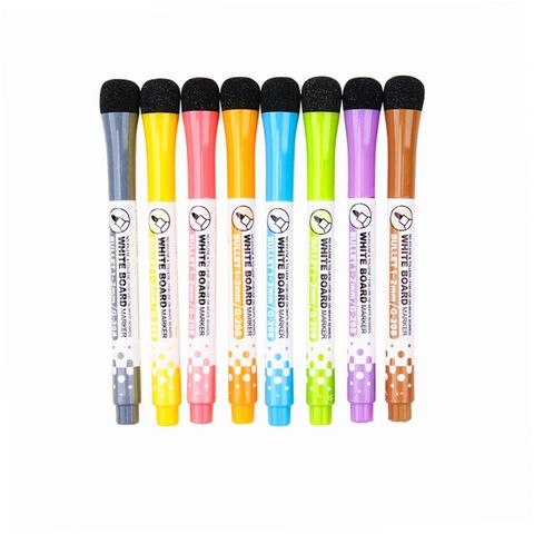 Magnetic Dry Erase Markers (8 Pack) Low Odor White Board Markers with Erasers for Kids Teacher Supplies for Classroom Work on Wh ► Photo 1/6