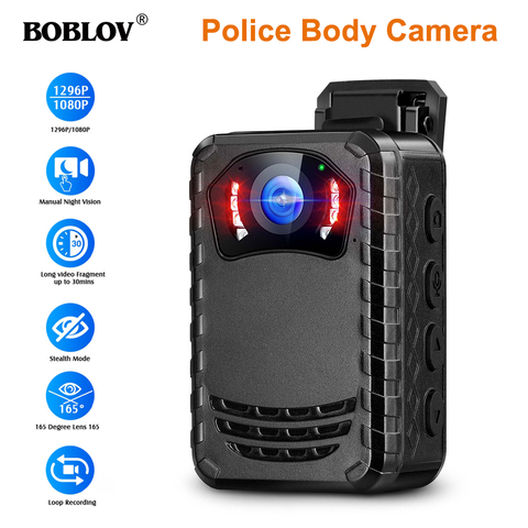 BOBLOV N9 Mini Body Camera Full HD 1296P Small Portable Night Vision Police Cameras Support 256G DVR Dropshipping body cam ► Photo 1/6