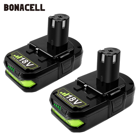 Bonacell 18V 3000mAh P107 Battery Replacement for Ryobi P104 P105 P102 P103 P107 Cordless Li-ion Battery L50 ► Photo 1/6