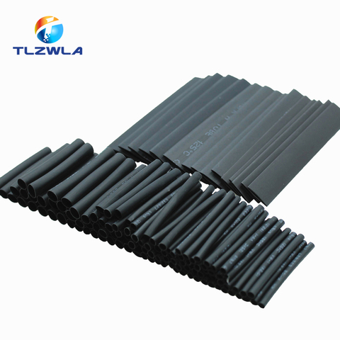 127Pcs Black Weatherproof Heat Shrink Sleeving Tubing Tube Assortment Kit Electrical Connection Electrical Wire Wrap Cable ► Photo 1/1