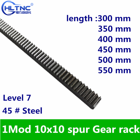 free shipping 1pc 1M 10*10 300mm 350mm 400mm 450mm 500mm 550mm cnc small micro worm gear rack linear rail for cnc ► Photo 1/1