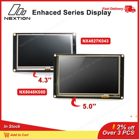 Nextion LCD Touch Display Enhanced NX4827K043/NX8048K050 - 4.3” 5.0”  TFT Intelligent Resistive Touch Screen Module ► Photo 1/6