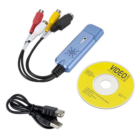 For Easycap USB 2.0 Easy Cap Audio Video Capture Adapter VHS DVD DVR TV Capture Card Converter Support Win 10 For MAC IOS Drive ► Photo 1/6