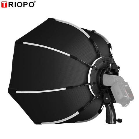 TRIOPO 55/65/90cm Octagon softbox Umbrella Softbox with handle for Godox YongNuo Flash speedlite photography studio accessories ► Photo 1/6