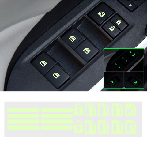 Car Door Window Switch Button Luminous Sticker for Suzuki Vitara jimny SX4 S-CROSS Ignis Alto Samurai Baleno Grand ► Photo 1/6