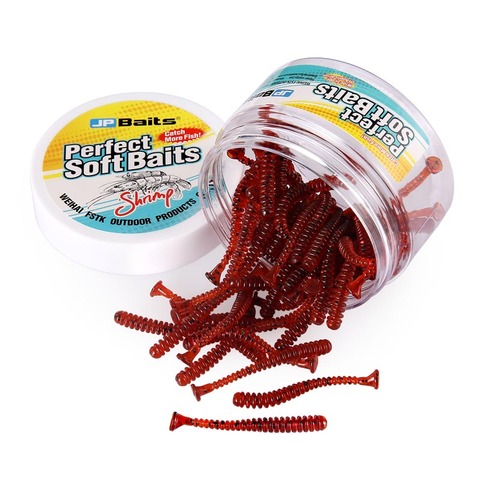mini Soft worm wobblers jerkbaits with T-tail 50pcs/box 0.45g 48mm mirco bass worm bait rig swimbait ► Photo 1/6