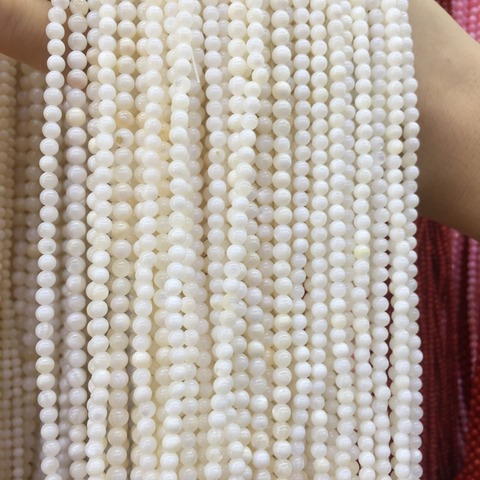 Natural Trochus Shell Stone 4mm 6mm 8mm Round Loose Beads 15inches/strand For Women jewelry Making DIY Bracelet Necklace ► Photo 1/3