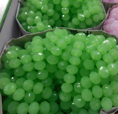 Non-hyaline Green Color 3*4mm 140pcs Rondelle Austria faceted Crystal Glass Beads Loose Spacer Round Beads for Jewelry ► Photo 1/1
