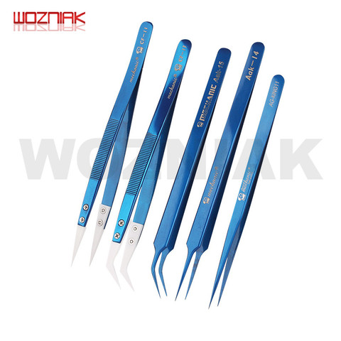 MECHANIC Ceramic Tweezers Antistatic Antimagnetic High precision insulated tip For iPhone mainboard Flying wire chip ► Photo 1/6