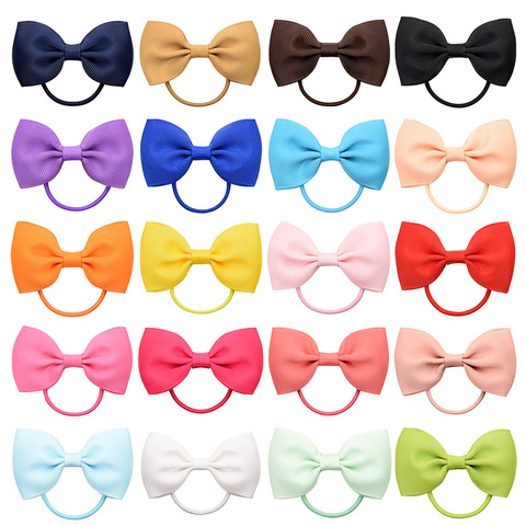 1Pcs Novelty Small Mini Solid Baby Elastic Rubber band Head rope Ribbow Bow Tie For Girls Headwear Hair Accessories ► Photo 1/6