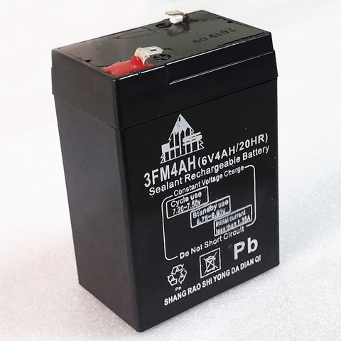 US 6V 4.0Ah Rechargeable lead acid storage battery cell 4000mAh for LED light bulb and electronic scale balance maintenance free ► Photo 1/2