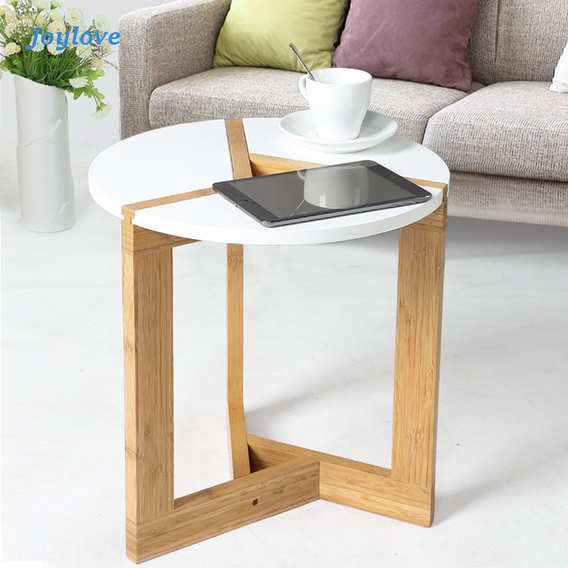 H15 Modern Concise Small Round Table Bedroom Coffee Table Living Room End  Table Anti-Skid Mini Side Table Steel Pipe Leg Teapoy - AliExpress