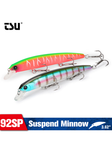 TSURINOYA DW78 92SP Suspend Wobblers Pike Floating Minnow Lures 92mm 9g Longcasting Fishing Hard Plastic Artificial Bait  Tackle ► Photo 1/6