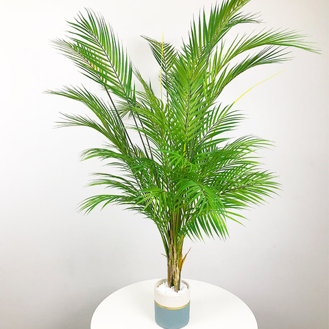 98cm 15 Heads Large Tropical Palm Tree Artificial Plants Branch Fake Palm Leaves Real Touch Plastic Foliage Home Office Decor ► Photo 1/6