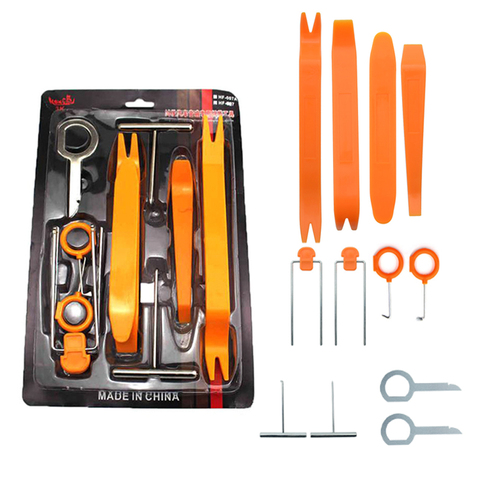 12pcs/set Car Radio Remover Removal Puller Pry Tool Car Door Panel Trim Upholstery Retaining Clip Plier Hand Audio Tool Set ► Photo 1/6