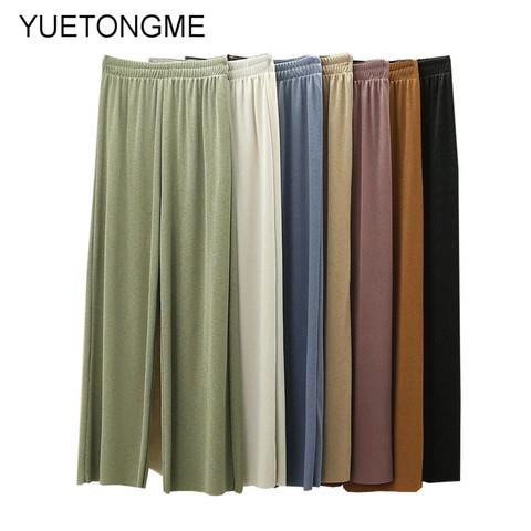 Summer Loose Long Pants Pleated Pant Wide Leg Pants For Women Casual Elastic  2022 New Fashion Trousers Femme ► Photo 1/6