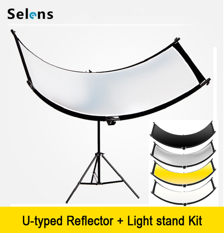 U-type Reflector With Tripod Collapsible Photography Light reflective screen for Studio Multi Photo Disc Diffuers acessorio ► Photo 1/6