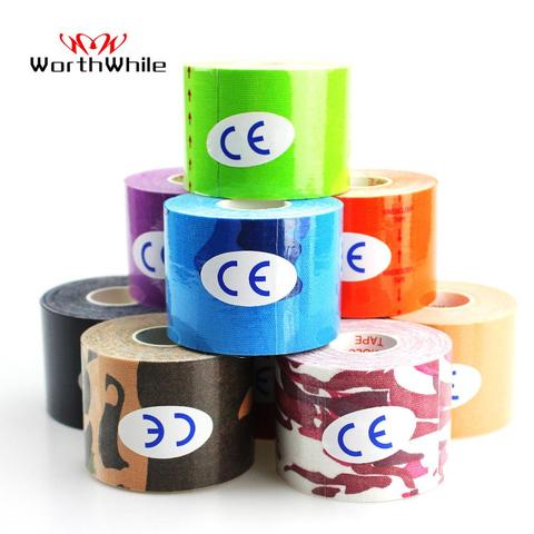 WorthWhile 6 Pcs Kinesiology Tape Athletic Recovery Elastic Tape Kneepad Muscle Pain Relief Knee Pads for Gym Fitness Bandage ► Photo 1/6