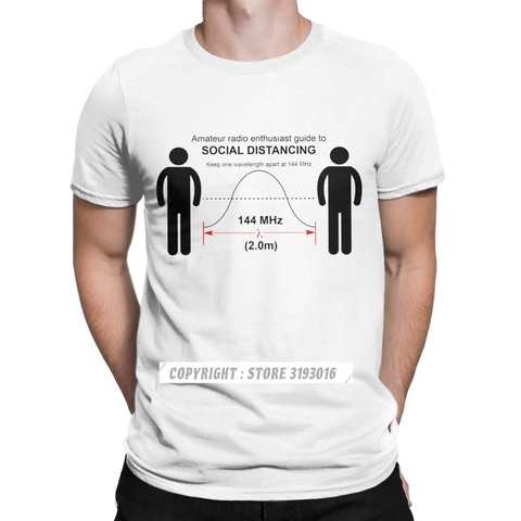 2022 New Fashion T Shirt Men Amateur Radio Enthusiast Social Distancing T-Shirts Men Quarantine Seniors T Shirts Physical ► Photo 1/6