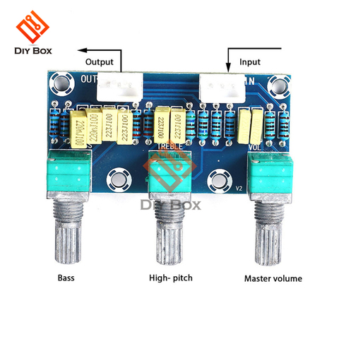 XH-M802 power Amplifier Board module High and Low Voltage Mixer Tone Board Volume Control Subwoofer PCB Adjustment Amplificador ► Photo 1/6